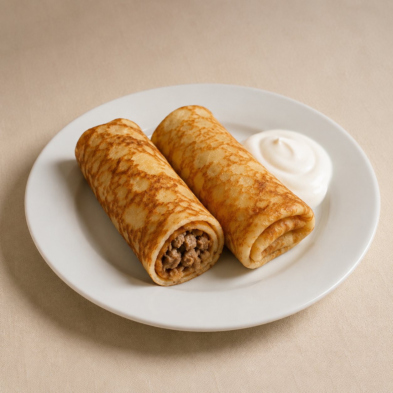 Блинчики с мясом